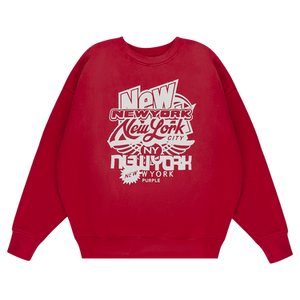 PURPLE BRAND HWT Fleece Crewneck Sweatshirt 'Red'