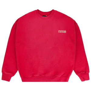 PURPLE BRAND HWT Fleece Plate Crewneck Sweatshirt 'Red'