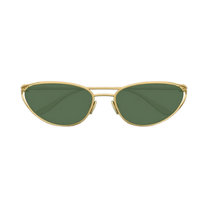 Bottega Veneta Knot Cat Eye Sunglasses 'Gold/Green'