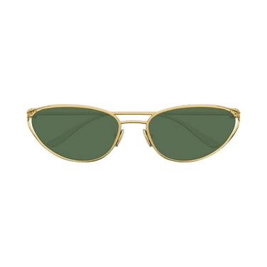 Bottega Veneta Knot Cat Eye Sunglasses 'Gold/Green'