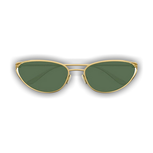 Bottega Veneta Knot Cat Eye Sunglasses 'Gold/Green'