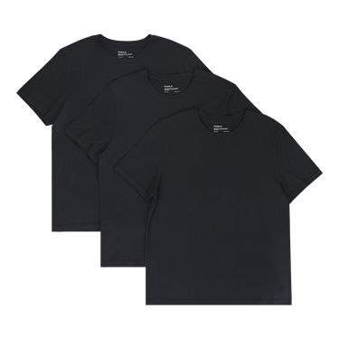 PURPLE BRAND Clean Jersey Short-Sleeve Tee (3 Pack) 'Black'