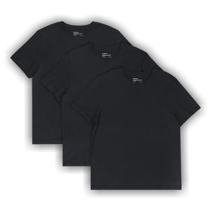 PURPLE BRAND Clean Jersey Short-Sleeve Tee (3 Pack) 'Black'