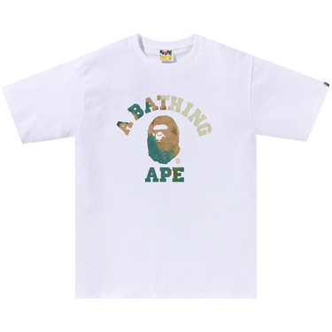 BAPE Tie Dye College Tee 'White/Beige'