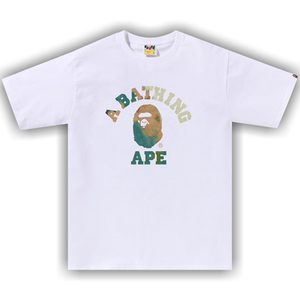 BAPE Tie Dye College Tee 'White/Beige'