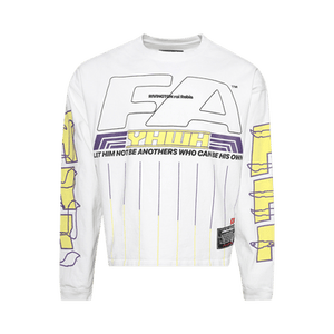 RIVINGTON roi Rebis His Own Racing Long-Sleeve Tee 'Optic White'