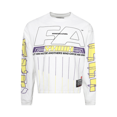 RIVINGTON roi Rebis His Own Racing Long-Sleeve Tee 'Optic White'