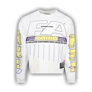 RIVINGTON roi Rebis His Own Racing Long-Sleeve Tee 'Optic White'