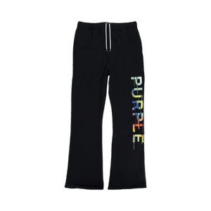 PURPLE BRAND Fleece Flare Sweatpants 'Black'