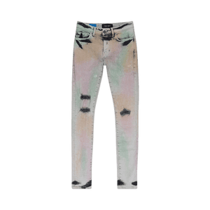 PURPLE BRAND Muted Skinny Jeans 'Acid Camo'