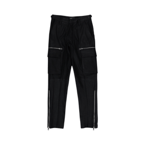 PURPLE BRAND Suede Zip Cargo Pant 'Black'