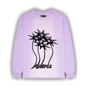 PURPLE BRAND Textured Jersey Long-Sleeve Tee 'Lavender'