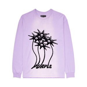 PURPLE BRAND Textured Jersey Long-Sleeve Tee 'Lavender'