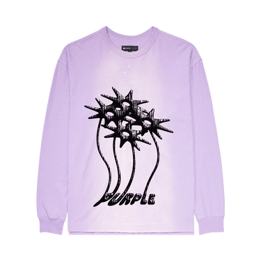 PURPLE BRAND Textured Jersey Long-Sleeve Tee 'Lavender'