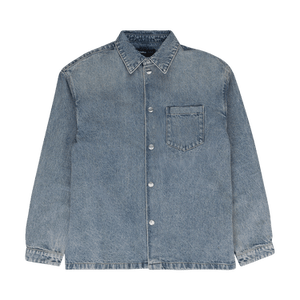 PURPLE BRAND Snap Front Shirt Jacket 'Indigo'