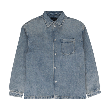 PURPLE BRAND Snap Front Shirt Jacket 'Indigo'