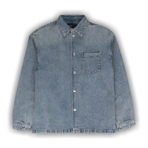 PURPLE BRAND Snap Front Shirt Jacket 'Indigo'