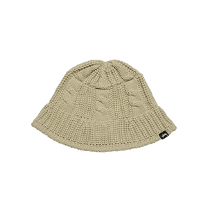 Stussy Cable Knit Bucket Hat 'Oat'
