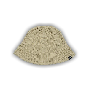 Stussy Cable Knit Bucket Hat 'Oat'
