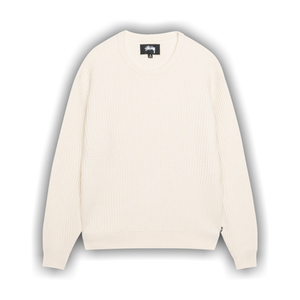 Stussy Waffle Knit Cashmere Crew 'Natural'