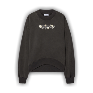 Off-White Bookish Roses Over Crew Sweatshirt 'Washed Black'