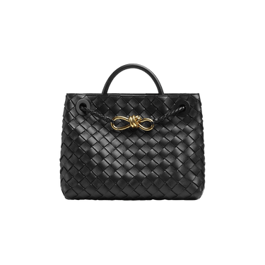 Bottega Veneta Lambskin Andiamo Small Hand Bag 'Black'