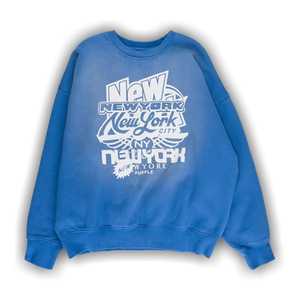 PURPLE BRAND HWT Fleece Crewneck 'Blue'