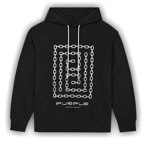 PURPLE BRAND French Terry Pullover Hoodie 'Black'