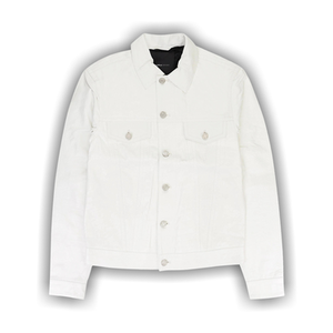 PURPLE BRAND Leather Trucker Jacket 'White'