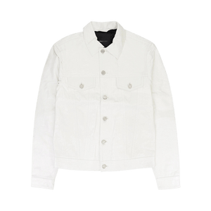 PURPLE BRAND Leather Trucker Jacket 'White'