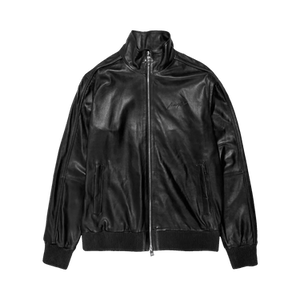 PURPLE BRAND Zipped Leather Jacket 'Black'