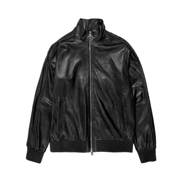 PURPLE BRAND Zipped Leather Jacket 'Black'