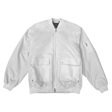 PURPLE BRAND Poly Oversized Bomber Jacket 'Off White'