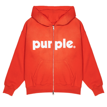 PURPLE BRAND HWT Fleece Full Zip Hoodie 'Red'