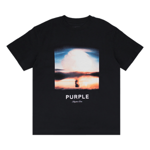 PURPLE BRAND Textured Jersey Short-Sleeve Tee 'Black'
