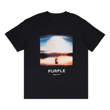 PURPLE BRAND Textured Jersey Short-Sleeve Tee 'Black'