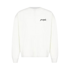 PURPLE BRAND Oversized Long-Sleeve Tee 'Off White'