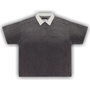 PURPLE BRAND Embossed Polo Shirt 'Black'