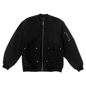 PURPLE BRAND Poly Oversized Bomber Jacket 'Black'