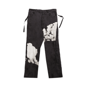 Undercover Printed Linen Trousers 'Black Base'
