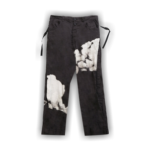 Undercover Printed Linen Trousers 'Black Base'