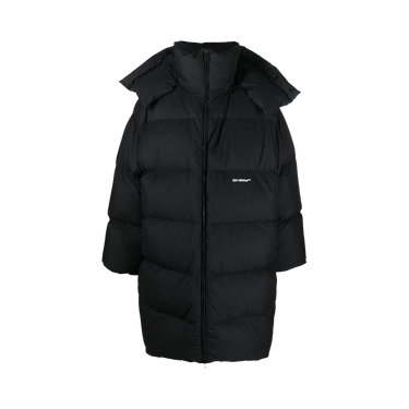 Off-White Bounce Hooded Down Long Puffer 'Black'