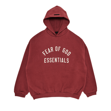 Fear of God Essentials Fleece Hoodie 'Crimson'