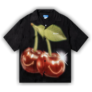 Market Smiley Cherries Short-Sleeve Button-Up 'Black'