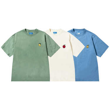 Market Smiley Fruit T-Shirt (3 Pack) 'Basil/Butter Cream/Sky'