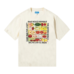 Market Smiley Same Page T-Shirt 'Butter Cream'