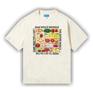 Market Smiley Same Page T-Shirt 'Butter Cream'