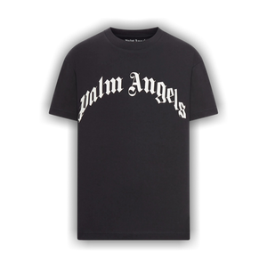 Palm Angels Curved Logo Tee 'Black/Off White'