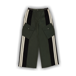 Palm Angels Colorblock Cargo Pants 'Forest Green/Black'