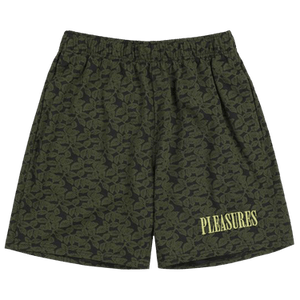 Pleasures Leaf Jacquard Shorts 'Dark Olive'